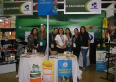 Rosybel Figueroa, special projects executive, and the rest of the exhibitors at the El Salvador Stand. Representing a contingent of eight companies, they were promoting agricultural and ag-related companies from El Salvador.