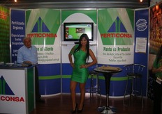 Francisco Moreno and Jackie Diaz of Ferticonsa. They were promoting Ferticonsa's line of organic fertilizers.