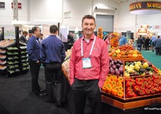Peter Quiring from NatureFresh Farms promting the greenhouse vegetables.