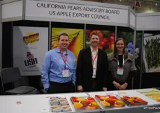 Todd Sanders, Scott Lynch and Alicia Adler promoting Californian blueberries, apples and pears and Scott Lynch for the US Apple export Council.