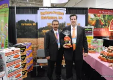 Dennis Harrel and Kelley Precythe from Southern Produce promoting the sweet potatoes