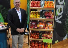 John Anderson from Oppy with the Sunselect bell peppers and the organic line OriginO