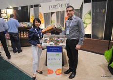 Sarah and Jamie from Pure Hothouse promoting the guacamole packaging. A combination of tomato, pepper, onion, lime and of course avocado.