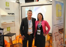 Mathias Rodriguez and Céline Bonfanti from Caustier, a company that makes sorting machines.