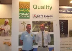 Robert Burns, Head of Seed Exports at the Potato Council and John Ellicott, SPCS Technical Manager for SASA.