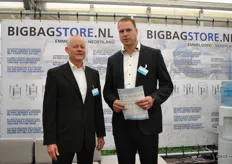 Dirk Dijkstra of Indus, Integrated Bulk Logistics with Taco van der Linde of Bigbagstore.nl. They are contributing to the international exposure of both companies with their presence here.