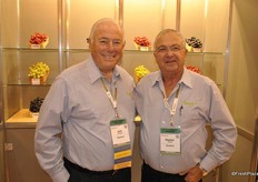 John Giumarra and Shachar Karniel promoting the Arra varieties of Giumarra. They are about to replace some old varieties in new varieties.