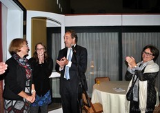 Carla Brokking, economy and trade policy, got a big applause for all the work she has done. She will quit working in this function, Ellen Roof will replace her (Right)