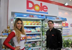 David Ramos Samanez with their lady of promotion. He represented Dole, part of Phoenix Foods.