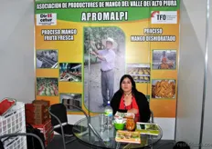 Cleida Marleny Garcia Alberca of Apromalpi. Mango Growers Association of Valle del Alto Piura. Besides mango, they export passionfruit and limes.