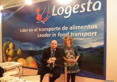 Logesta’s stand, with its Commercial Director David Moreno and its Marketing Manager Esther Román. It will start a new Spain-Poland grouping service in November.