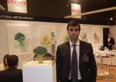 David Franco at the stand of Cricket, a leading broccoli, artichoke and cauliflower brand.
