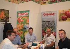 Cosanse’s team at their stand, promoting stone fruit from the Spanish province of Zaragoza.