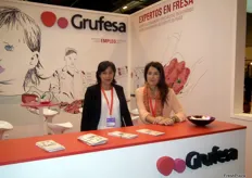Stand of GRUFESA, a Spanish strawberry-producing cooperative which was the first to export strawberries to Panama, where the fruit is shipped by plane. The first shipment departed in April and three have been done so far, which have been quite a success.