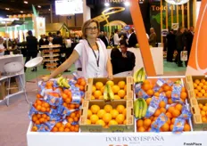 Christine Hotellet, of Groupe Compagnie Fruitiere, at Dole’s stand, member of the Compagnie Fruitiere.