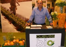 Pedro Cano Hernández (trader) of Cuevas Bio, promoting Andalusian organic products.