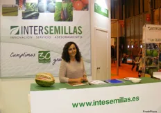 Isabel Montavez Rodríguez (Agricultural Technical Engineer) of Intersemillas, promoting horticultural seeds and ornamental plants.