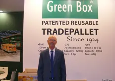 Juan Rubio (Administrator) of Green Box, promoting great capacity packaging for fruits and vegetables.