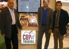 Staff of Copa Trading, proudly displaying their fresh fruits from Lleida.