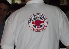 Promoting British raspberries.