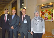 the Ghabbour Farms team: Mina Eissa (Export Sales Manager), Bassiouny (Export Manager), Hassan Zaher (Managing Director) with Esraa Assaf (Logistics Manager).