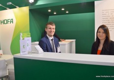 Sarunas Salkauskas (l) and Lina Rinkune of Hofa Lithuania