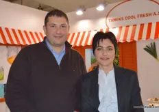 Emre Tanrıöver with Nahide Yermanoglu of Taneks Cool Fresh Agricultural Porducts-Turkey, supplies a broad range of fresh produce to the domestic and foreign markets