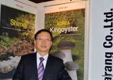 Mr.Jonghae Kim, President of Hansarang- Korea, leading company exporting King oyster and Enoki mushroom to Germany, Spain, America, Austrailia, Singapore