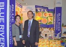Orakamol Athatamsuntorn (r), General Manager of Blue River Products Limited- Thailand with another representative .. launched their organic products and prepared fruits in 2010 where demand is still increasing