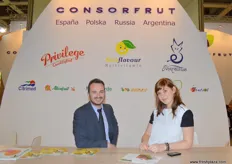 David Reynau of Consorfrut-Spain with Agnieszka Palka, Buyer of Consorfrut- Poland