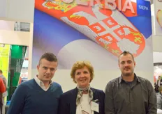 Evica Mihaljevic with colleagues from the Association of Fruits of Serbia, organizers of the Serbian delegation
