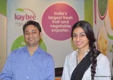 Sutyam Mishro and Arti Seth of Kaybee (India), one of India’s leading integrated fruit and vegetable exporters with annual revenues exceeding US$ 15 million