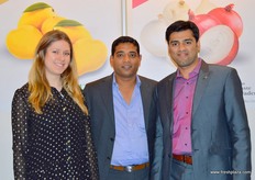 Ms. Lara, Ketan Mane (Managing Director) and Swanand Kulkarni (Manager Agri. Business) of Vaidika Group (India)