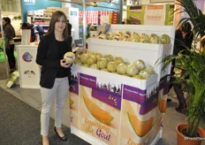 Audrey Brizard from Soldive promoting the Charentais melon