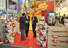 Cool salesman in the booth of Joya