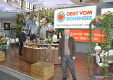 Maximilian Stohr from Baywa in the stand of Obst vom Bodensee. The Obst vom Bodensee Vertriebsgesellschaft mbH markets the products of its own shareholders, VEBO-Frucht and BayWa AG to the German food retail trade and for export.