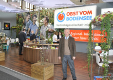 Maximilian Stohr from Baywa in the stand of Obst vom Bodensee. The Obst vom Bodensee Vertriebsgesellschaft mbH markets the products of its own shareholders, VEBO-Frucht and BayWa AG to the German food retail trade and for export.