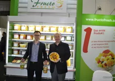 Rafael Zwoinski and his father for Fructo Fresh, Poland. Here they stand with their fresh packed fruit salades without preservatives.