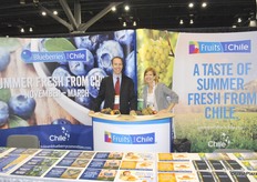 Steve Hattendorf and Karen Brux from Fruits from Chile. They received a lot of questions about the earthquake, but with regards to the produce industry, it doesn't have any effect on production, because it wasn't in the production area. With regards to frost, the kiwi noticed some large losses between 40-60%. However the citrus program looks promising.