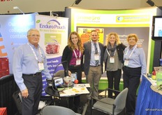 Roy Ferguson, Andrea Melynchenko (Felix Intsruments), Grant Ferguson, Sarah Walker and Bev Ferguson from Chantler Packaging promoting PrimePro and the Enduro Pouch.
