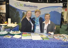 Debbie Etsel, Wilhelmina de Jager and Lynn Giesbrecht from BC Blueberry Council.