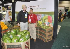 Gil Munguia and John Corsaro from Giumarra. They have fairtrade watermelons from Mexico. In a few weeks they will also have table grapes, with some new promising varieties.