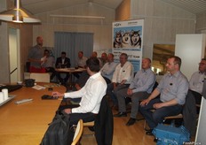 The guests gather for the first of the day’s presentation.