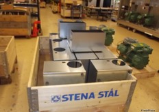 On a tour of the factory we started in the main manufacturing hall. Pictured is the casing for small chillers found in soft drinks fridges.