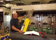 Leif is pressure testing a big chiller.