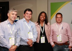 "Antonio Márcio da Silva, Fernando Coelho Sekita and Eduardo Sekita de Oliveira from "Sekita Agronegócios" with Valeska Oliveira (PMA)"