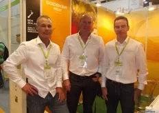 Evan Heywood, Heath Wilkins and Patrick Meikle from Golden Bay Fruit from New Zealand.