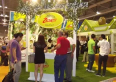 The Zespri stand proved popular with samples of a very tasty brand new green kiwi variety to be in production in a few years.