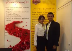 Ashraf Jafari Naeimi and Neeraj Anand - Neeraj International promoting the Fruity Dreams brand of pomegranates.