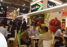 A packed South African stand.